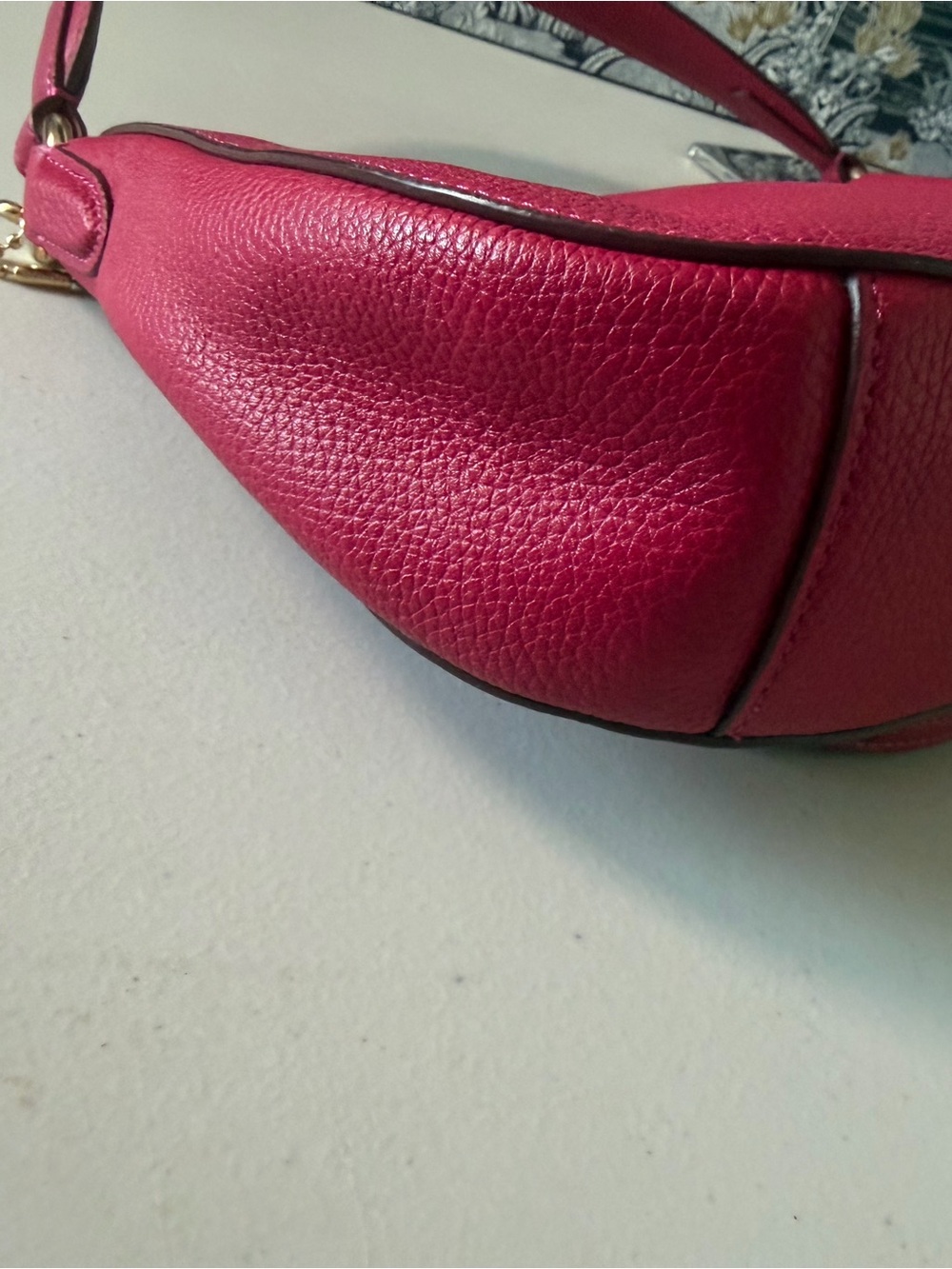 Coach Bright Pink Pebbled Leather Shoulder & Crossbody Bag - Picture 5 of 11